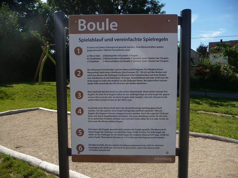 Schautafel Spielregeln